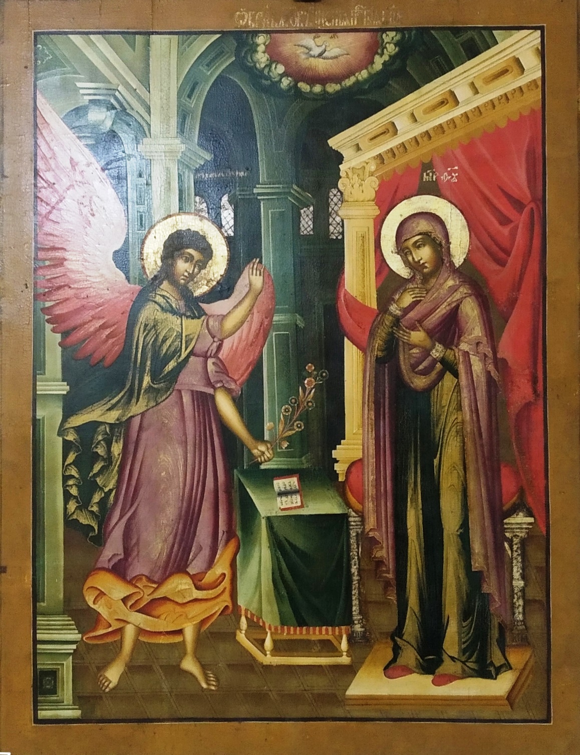 Икона из иконостаса Спасо-Преображенского собора начала XVIII в. "БЛАГОВЕЩЕНЬЕ".